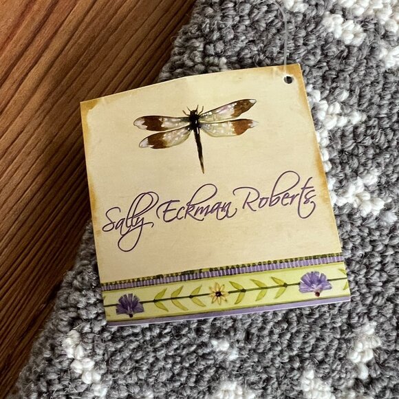 Sally Eckman Roberts Hooked Wool Christmas Stocking 12x20 Snowflake NWT Peking - Picture 2 of 10